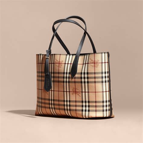 burberry medium leather haymarket check tote bag|burberry haymarket tote price.